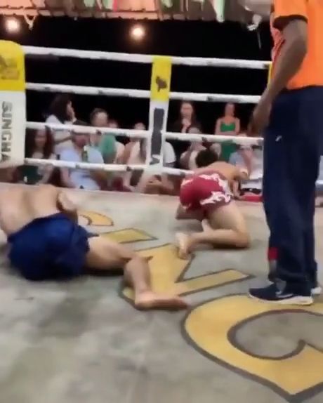 Double knockout gif, freestyle wrestling, knockout gif funny, funny.