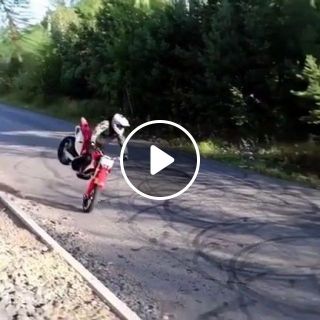 Awesome motorbike jump