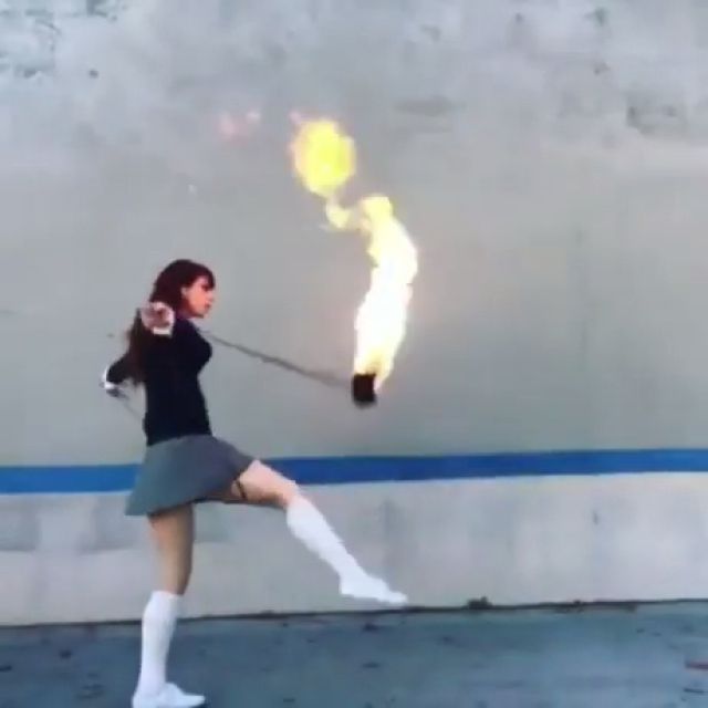 Fire Dance Performance - Video & GIFs | performances,fire,funny,clever