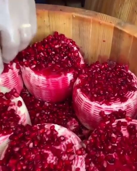 Pomegranate goat cheese, satisfying, delicious foods, pomegranates, cheese.