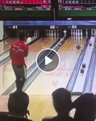 Lucky bowling guy