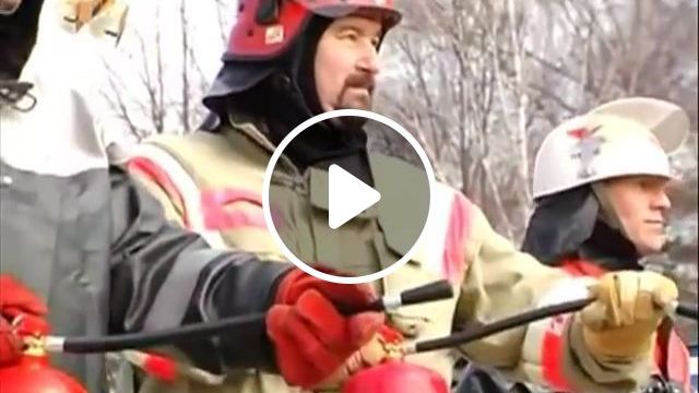 Unequal Battle. Funny. Fireman. Fire. #0