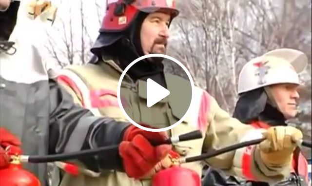 Unequal Battle - Video & GIFs | funny, fireman, fire