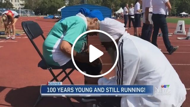 100 Years Young And Still Running!. Running. Old. Funny. Wonder. #1