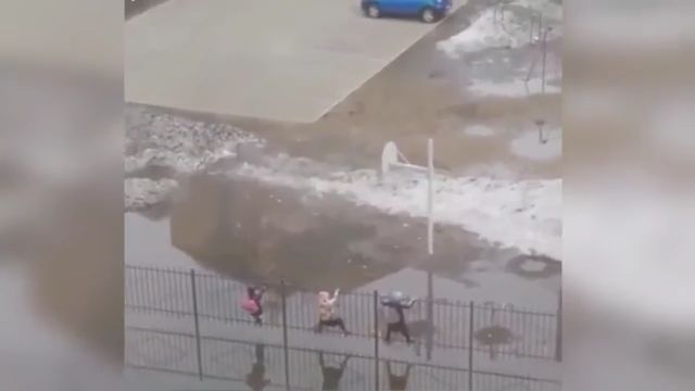 How is flooding affecting schools?, flooding, school, funny, fence.