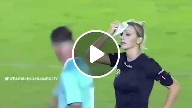 Sweet referee pranks a soccer player, funny, funny videos, soccer, referee, prank. #0