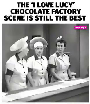 Funniest Moments From I Love Lucy. Scene. Funny. Chocolate. I Love Lucy.