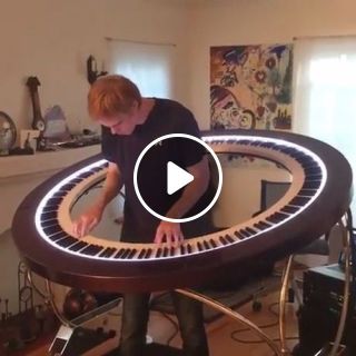 Brockett Parsons Playing On The Circular Keyboard