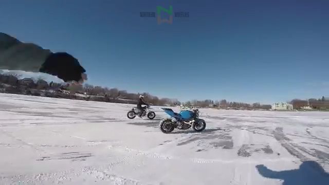 The escape of... motorcycles, motorcycles, funny, escape, ice.