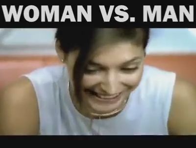 Woman vs. man, funny, woman, man, copy, metro.
