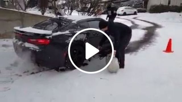 How To Free A Car Stuck On Ice Or Snow. Ice. Snow. Car. Funny. #0