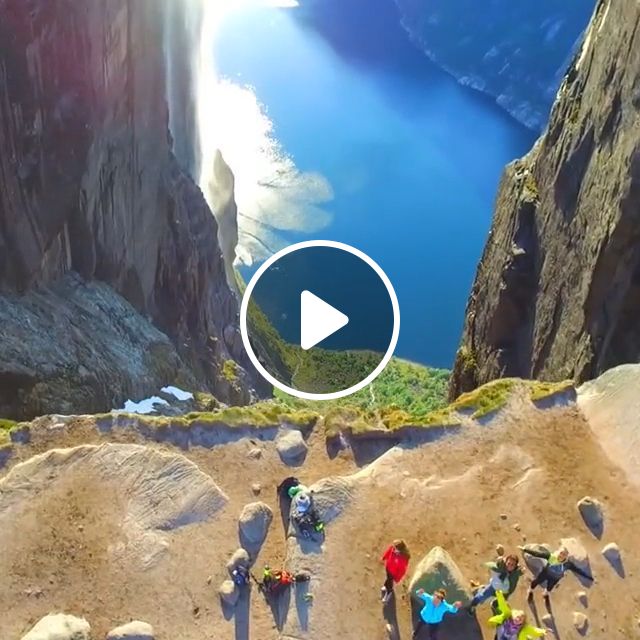 Beautiful Nature - Video & GIFs | beautiful nature, funny, lake, cliff