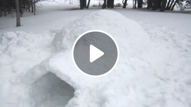 Easy To Build Igloo House - Video & GIFs | house, snow, ice, funny
