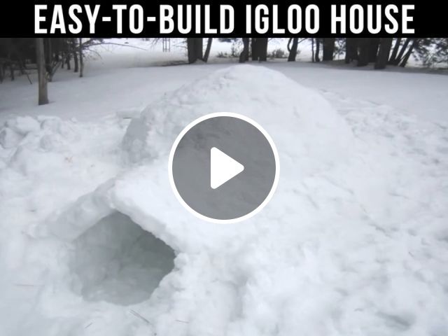 Easy To Build Igloo House - Video & GIFs | house, snow, ice, funny