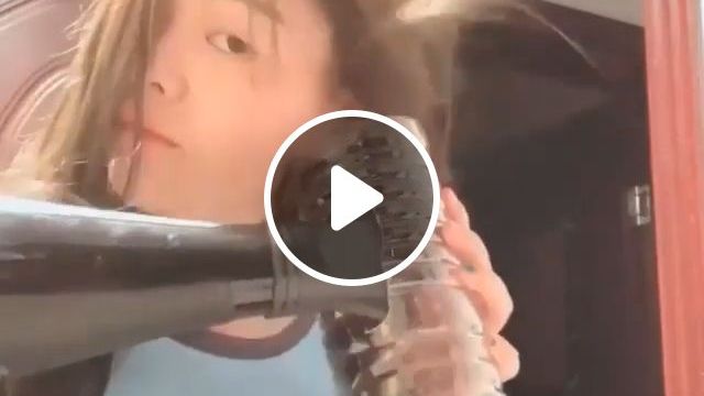 Hair Styling With A Dryer. Funny. Dryer. Hair. #0