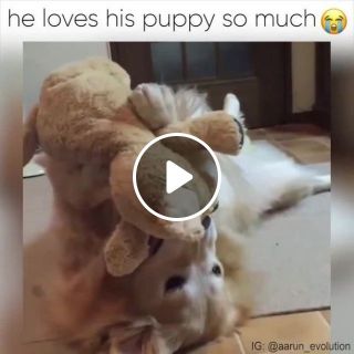He loves his puppy so much