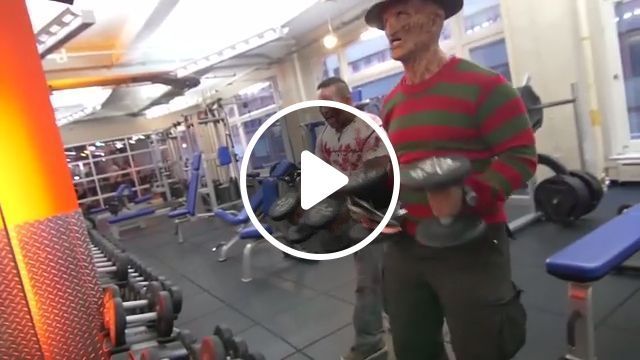 Room Of Gym In The Halloween Days - Video & GIFs | halloween, funny, ghost, gym