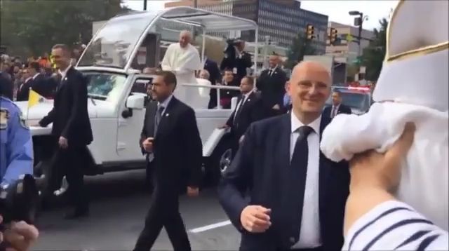 Pope Francis meets baby pope