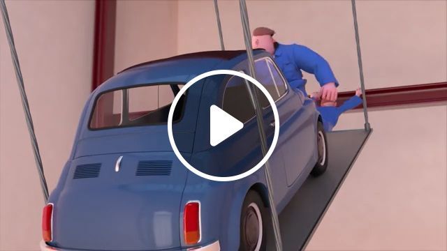 No Way Out. Cartoon. Funny. Car. Wooden Swing. #0