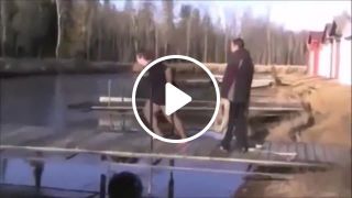 Fat guy failed jump on ice ft. Astronomia coffin dance meme
