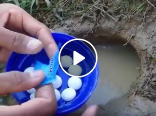 Fishing with mentos and toothpaste