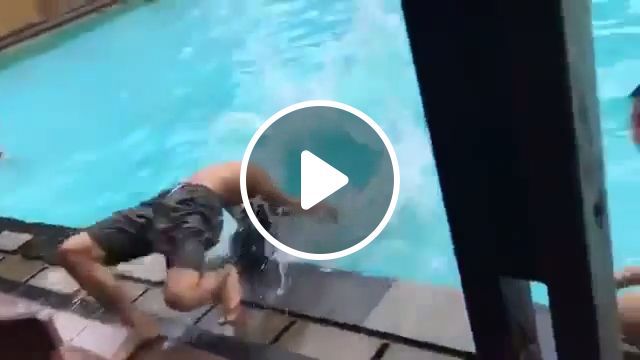 I Think He Will Never Do It Again, Lol - Video & GIFs | stupid, pain, funny, swimming pool